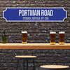 Ipswich Town Portman Road Blue & White Stadium Any Text Football Club 3D Train Street Sign