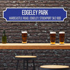 Stockport County Blue & White Stadium Any Text Football Club 3D Train Street Sign