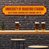 Bradford City University Of Bradford Stadium Yellow & Red Any Text Football Club 3D Street Sign