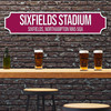 Northampton Town Sixfields Stadium Purple Plum & White Any Text Football Club 3D Street Sign