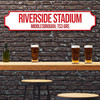 Middlesbrough Riverside Stadium White & Red Any Text Football Club 3D Train Street Sign