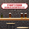 Southampton St Mary'S Stadium White & Red Any Text Football Club 3D Train Street Sign