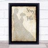 David Gray You're The World To Me Man Lady Dancing Song Lyric Wall Art Print - Or Any Song You Choose