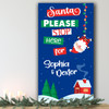 Santa Please Stop Here Personalised Decoration Christmas Indoor Outdoor Sign