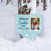 Stop Here Santa Blue Photo Personalised Decoration Christmas Outdoor Garden Sign