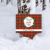 Welcome Tartan Wreath Personalised Decoration Christmas Outdoor Garden Sign