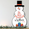 Happy Winking Personalised Snowman Decoration Christmas Indoor Outdoor Sign