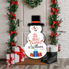 Happy Winking Personalised Snowman Decoration Christmas Indoor Outdoor Sign
