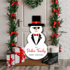 Suit Sunglasses Personalised Snowman Decoration Christmas Indoor Outdoor Sign