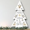 Welcome To Address Personalised Tree Decoration Christmas Indoor Outdoor Sign