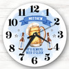 Beer O'clock Blue Man Cave Bar Custom Gift Personalised Clock