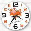 Kids Room Cute Fox Face Custom Gift Personalised Clock