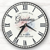 Time Spent Grandma Pink And Blue Floral Personalised Gift Personalised Clock