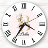 Floral Alphabet Name Initial Letter B Personalised Gift Personalised Clock