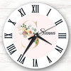Floral Alphabet Name Initial Letter S Personalised Gift Personalised Clock