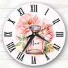 Nan Watercolour Perfume Bottle Personalised Gift Personalised Clock