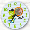 Dinosaur Skate Photo Frame Personalised Gift Personalised Clock