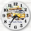 Vw Camper Van Photo Family Personalised Gift Personalised Clock