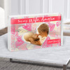 Romantic Gift For Wife Love You Heart Pattern Personalised Clear Acrylic Block