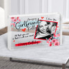 Amazing Girlfriend Red Floral Photo Birthday Gift Custom Clear Acrylic Block