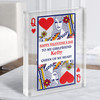 Valentine Gift For Girlfriend Queen Of Heart Card Custom Clear Acrylic Block