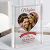 Photo Love You Forever Valentine's Gift Personalised Clear Acrylic Block