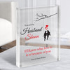 Gift For Husband Love Bird Couple Swing Personalised Clear Acrylic Block