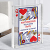 Birthday Gift For Wife Queen Of Heart Card Personalised Clear Acrylic Block