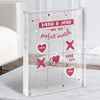 Perfect Match Couple Romantic Gift Personalised Clear Acrylic Block