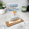 15 Years Service 15th Anniversary Ginger Hair Him Nurse Gift For Employee Plaque