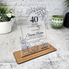 40 Years Service 40th Anniversary Art Line With Logo Gift Employee Custom Plaque