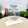 50 Years Service 50th Anniversary Blonde Hair Him Nurse Gift For Employee Plaque