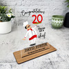 20 Years Service 20th Anniversary Funny Chef Gift Employee Personalised Plaque