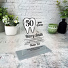 50 Years Service 50th Anniversary Tooth Gift Employee Personalised Gift Plaque