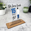 Medical 15 Yrs Service 15th Anniversary Black Hair Doctor Gift Employee Plaque