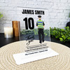 10 Years Service 10th Anniversary Blonde Hair Him Police Gift Employee Plaque