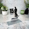 15 Years Service 15th Anniversary Firefighter Silhouette Gift Employee Plaque