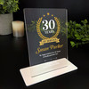 30 Years Service 30th Anniversary Gold Leaves Wreath Gift For Employee Plaque