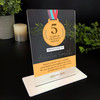 5 Years Of Work Service 5th Anniversary Medal Job Gift Employee Custom Plaque