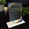 Gold Blue Appreciation Award Thank You Gift Employee Colleague Or Team Plaque