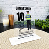 10 Years Service 10th Anniversary Brown Hair Him Police Gift Employee Plaque