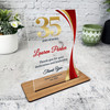 35 Years Service 35th Anniversary Gold Red Gift Employee Personalised Plaque