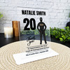 20 Yrs Service 20th Anniversary Dark Skin Her Curly Hair Police Gift Plaque