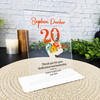 20 Years Service 20th Anniversary Envelope With Gift Employee Custom Plaque