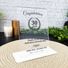 30 Years Service 30th Anniversary Leaves Wreath Gift Employee Custom Plaque