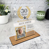 30 Years Service Work 30th Anniversary Wreath Photo Gift Employee Plaque