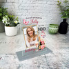 100th Birthday Gift For Her Champagne Butterflies Photo Personalised Gift Plaque