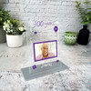 100th Birthday Gift Male Info Time Photo Custom Personalised Gift Acrylic Plaque