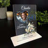 80th Birthday Gift Floral Champagne Heart Photo Personalised Gift Acrylic Plaque