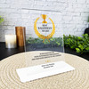 Best Salesman Award Gold Trophy Gift Employee Employer Personalised Gift Plaque